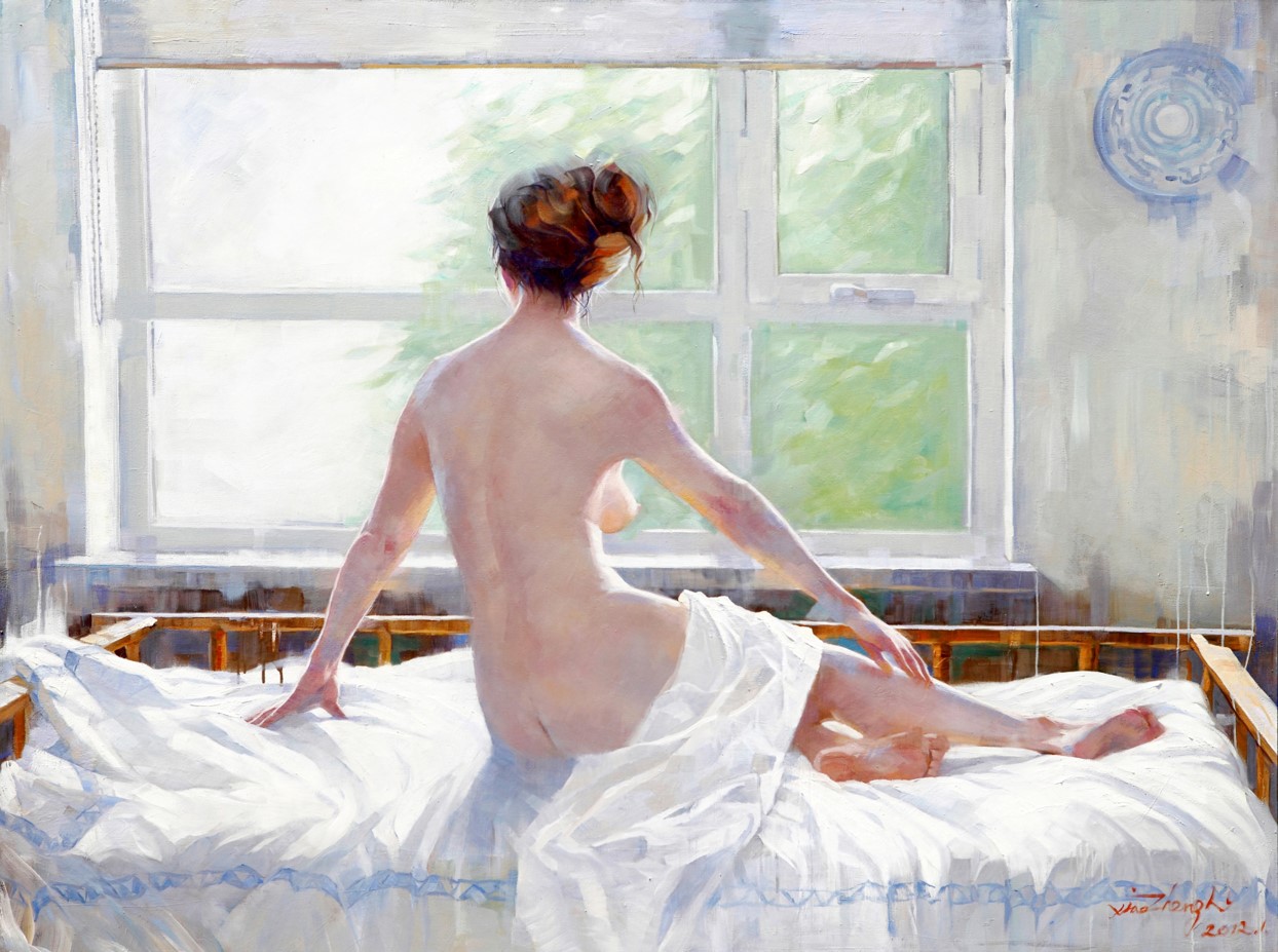 oil painting Window Woman 150×200cm