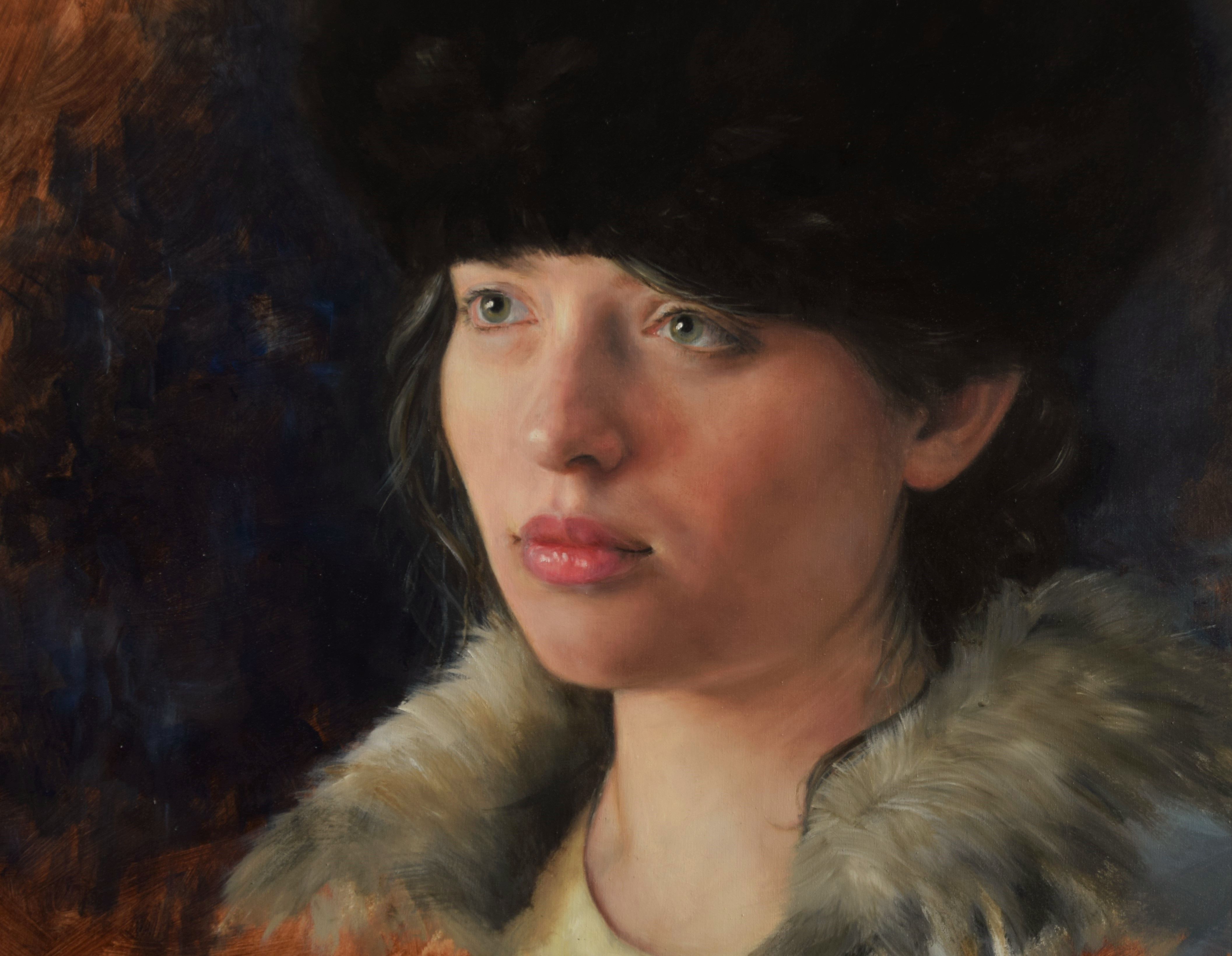 Liseth Visser Portretschilder Portret in Opdracht Portretschool Galerie Portretschilderij Girl In Blue (10)