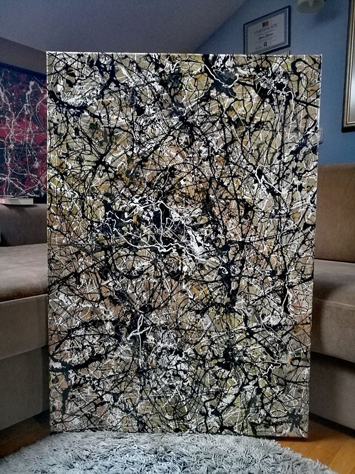 ROBERT ZUPANEC "A total mess" Canvas acrylic 70 x 100 cm
