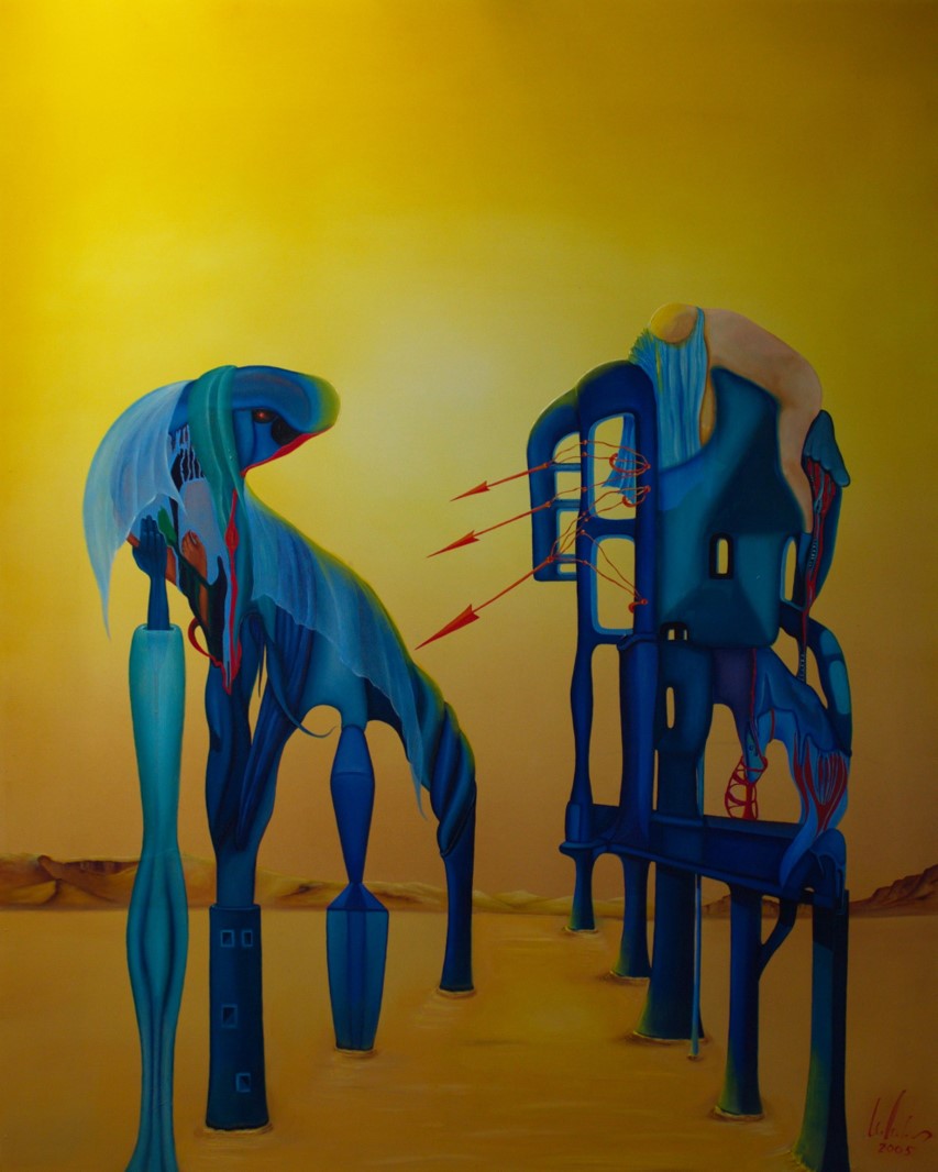 Tower of Babel, oil on canvas, size 100 x 80 cm, 2004