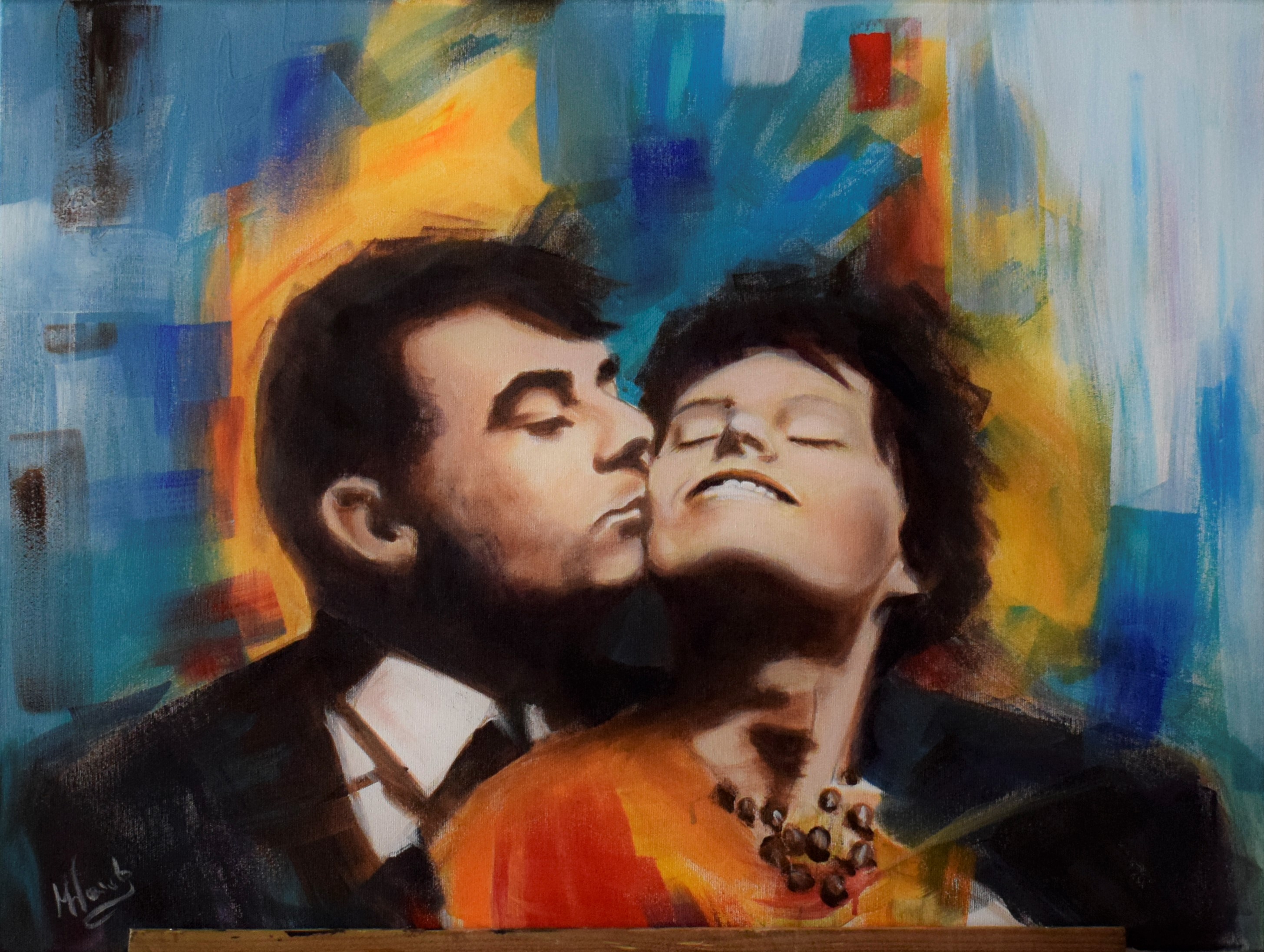 Love trip on live Acrylic on canvas Magdalena Wozniak Melissourgaki