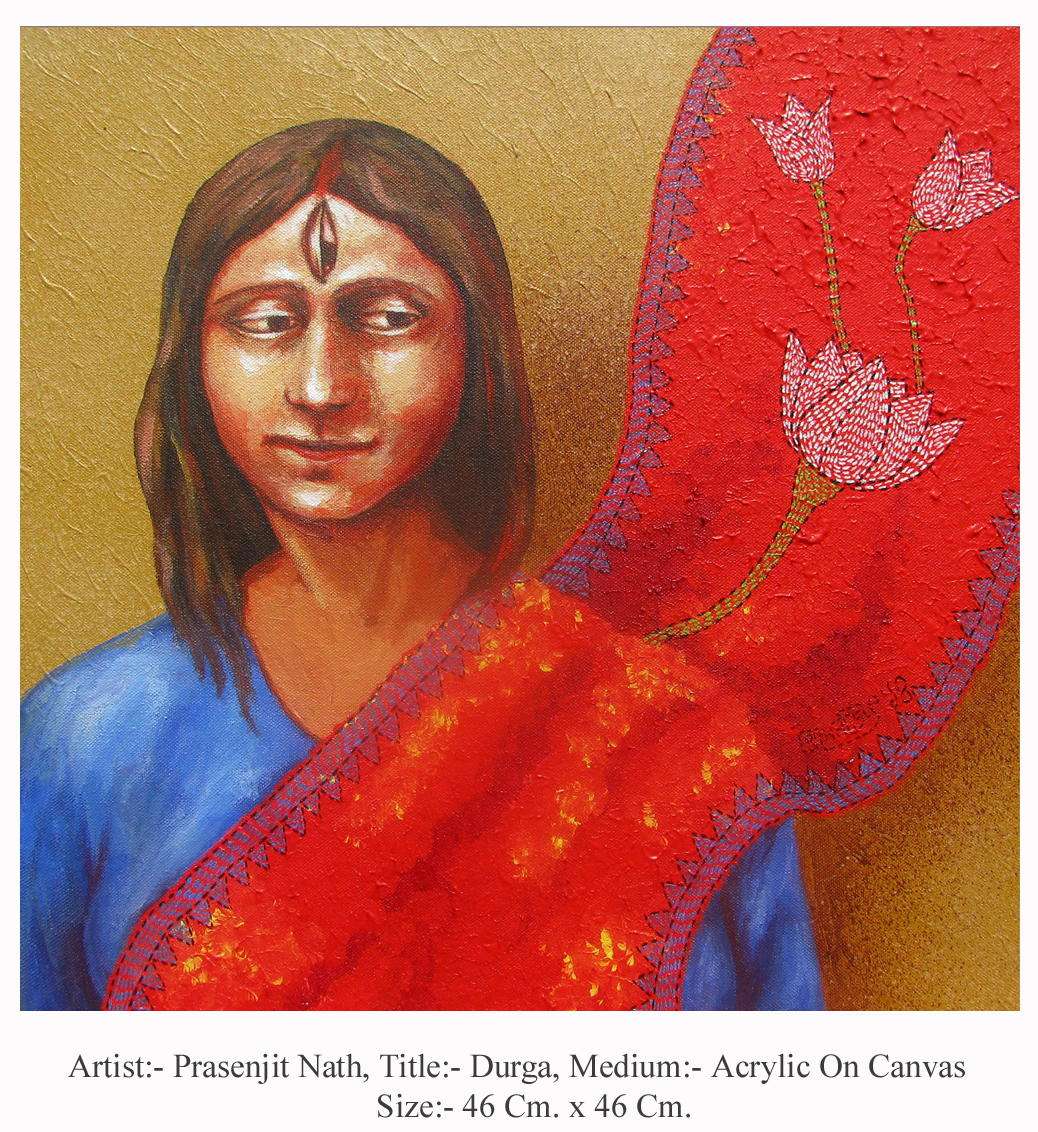 Durga Acrylic On Canvas 46 Cm. x 46 Cm. 2014 $ 400