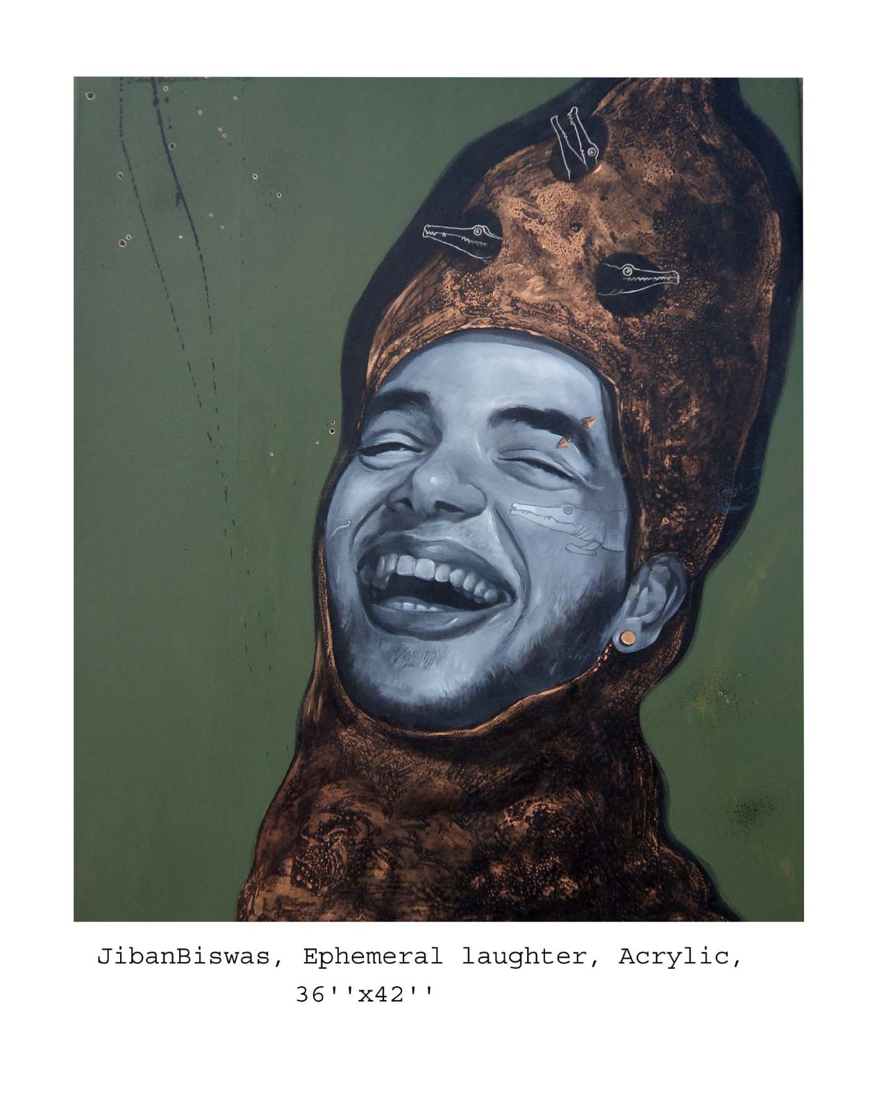 ephemeral laughter, acrylic 36 X42