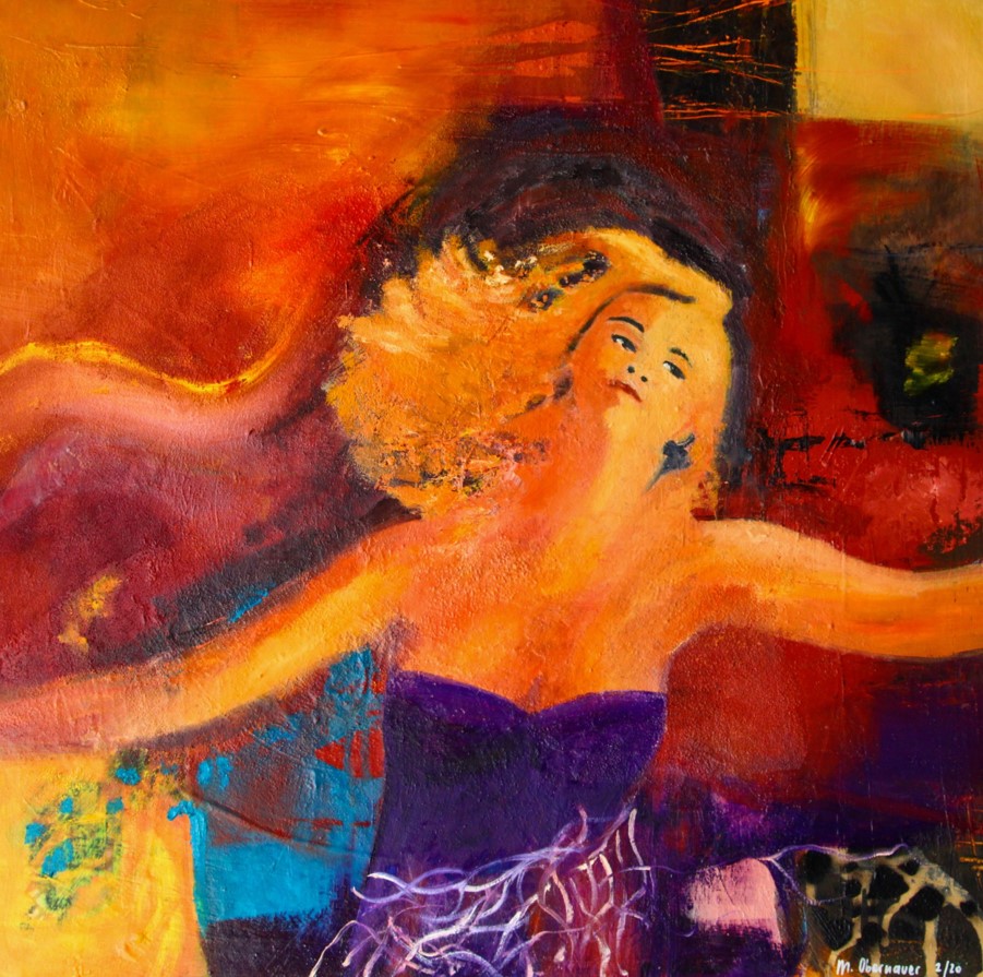 the dance 70 x 70 cm oil on canvas