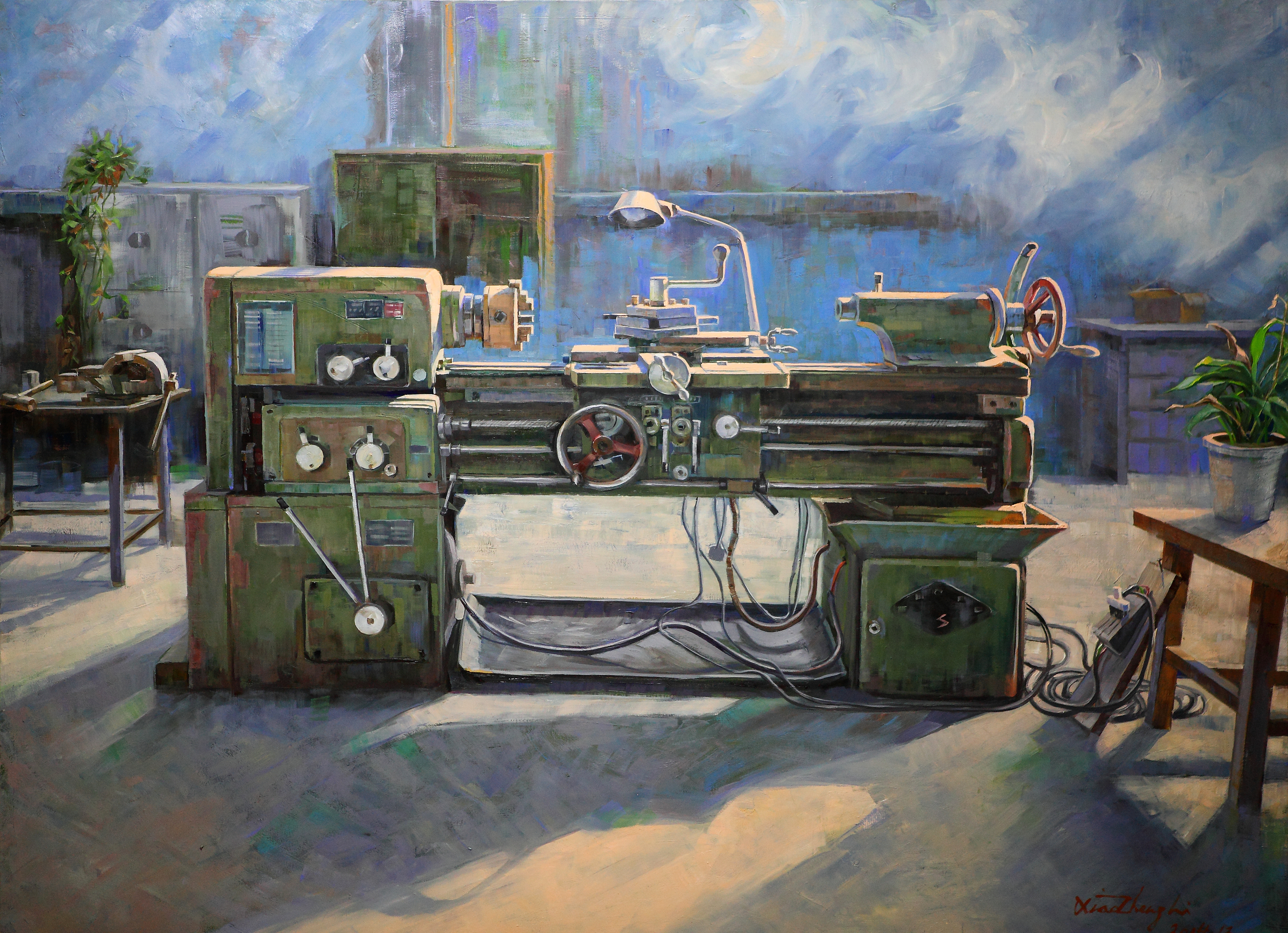 Li Xiaozheng oil paiting Green Feeling 150×200cm
