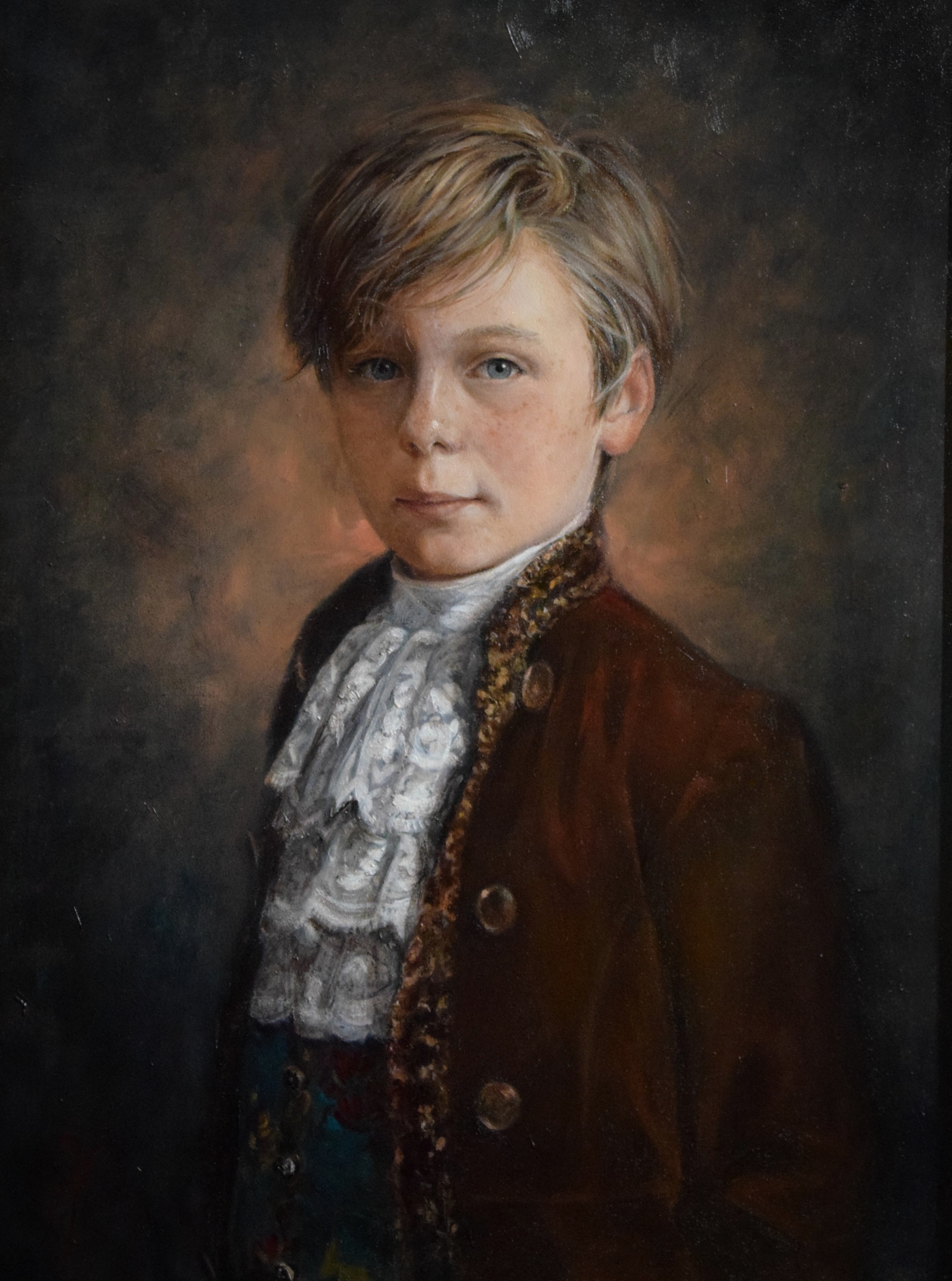 Liseth Visser Portretschilder Portret in Opdracht Portretschool Galerie Portretschilderij Girl In Blue (3)