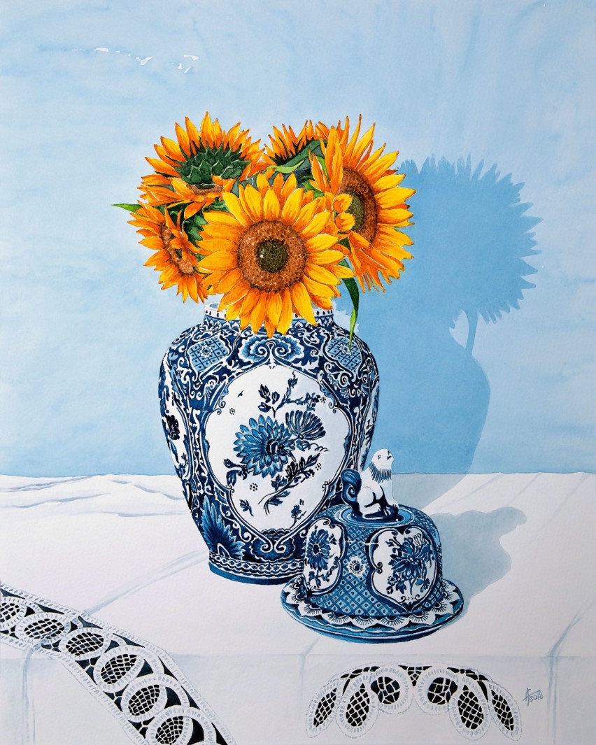 #1 Vase with Sunflowers