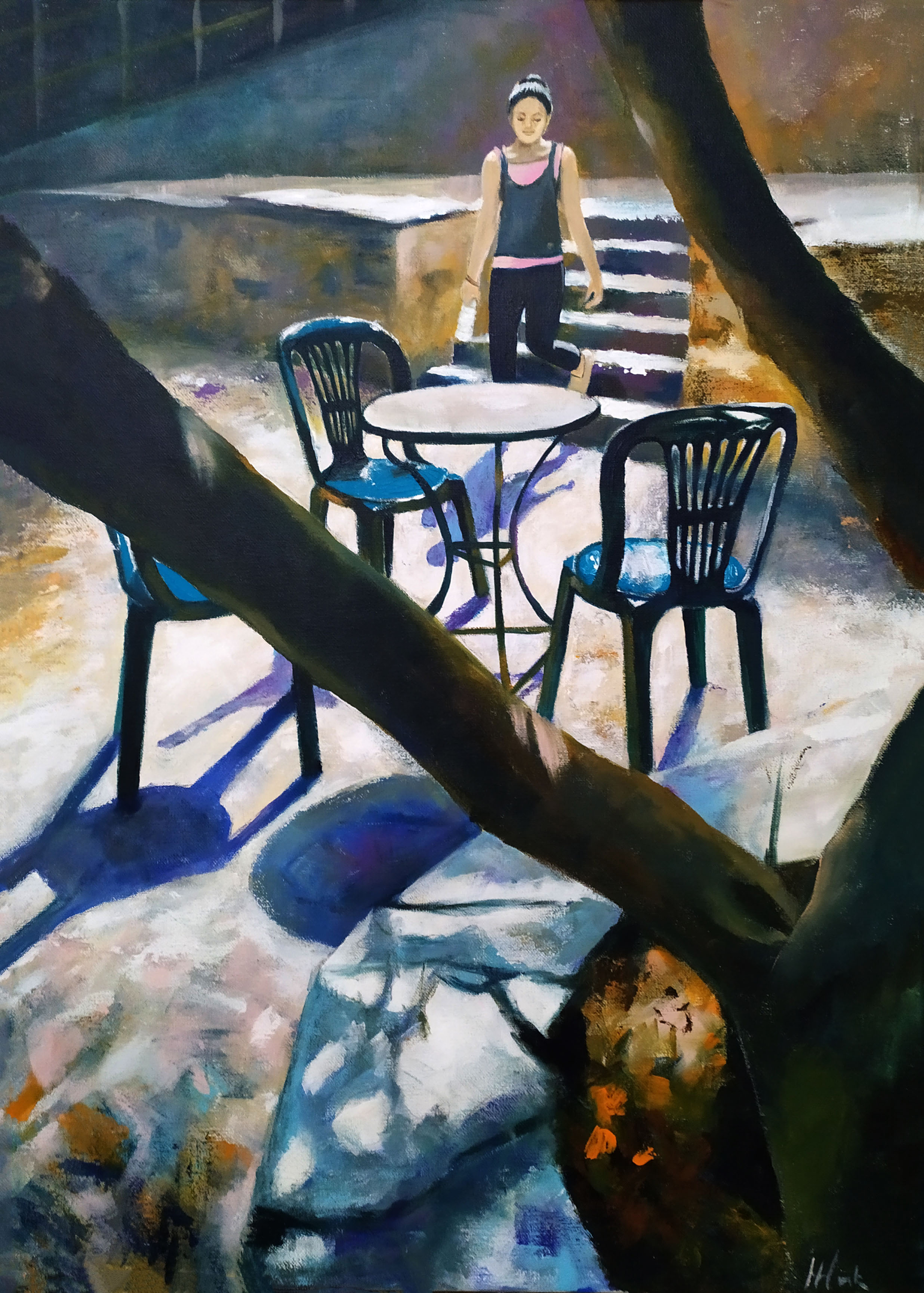 Acrylic on canvas pallet knife